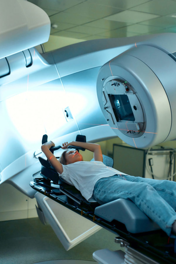 a person in a mri machine