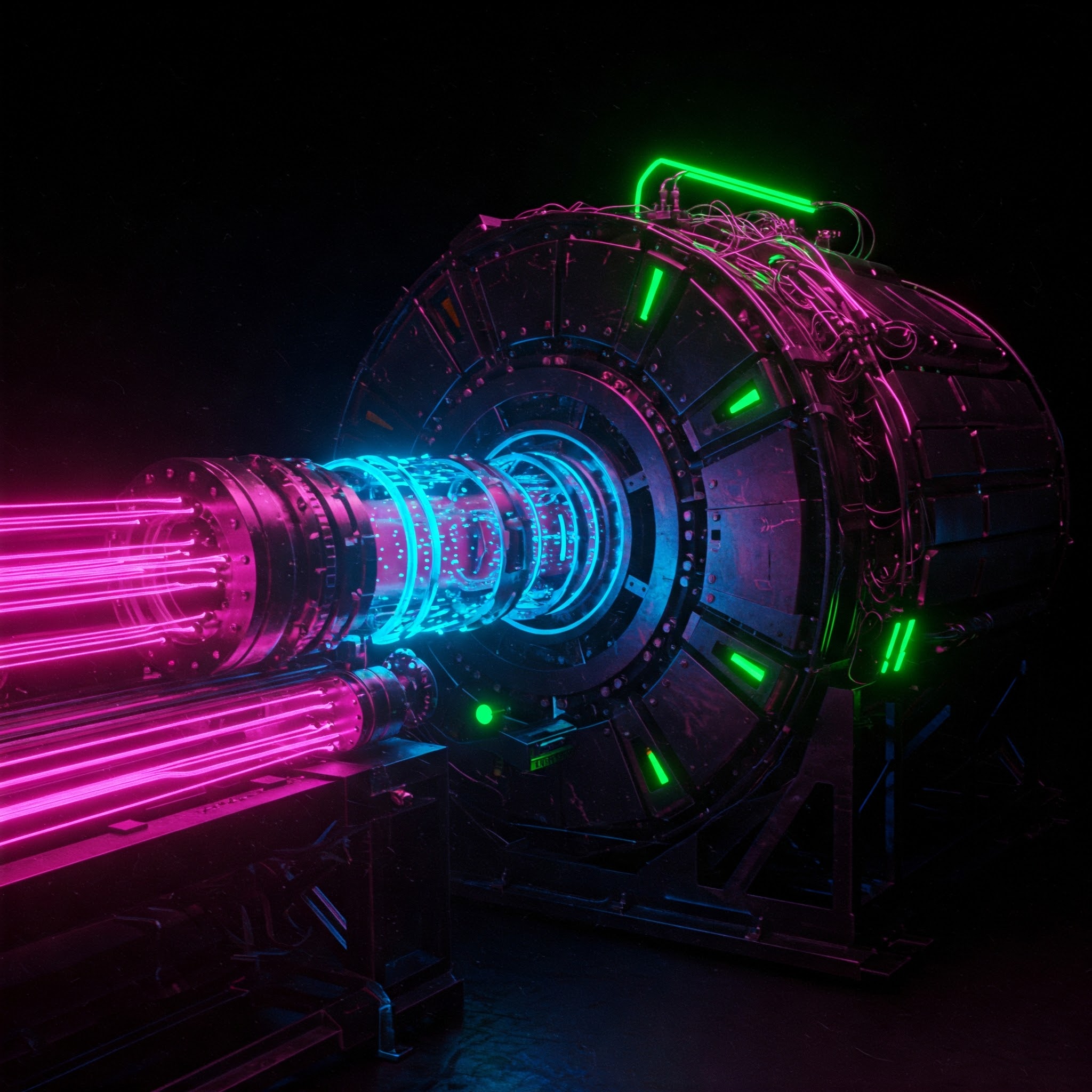 Linear accelerator with neon colors